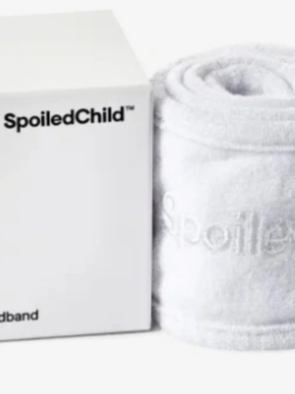 SpoiledChild White Spa Headband - Soft Makeup & Skincare Tool
